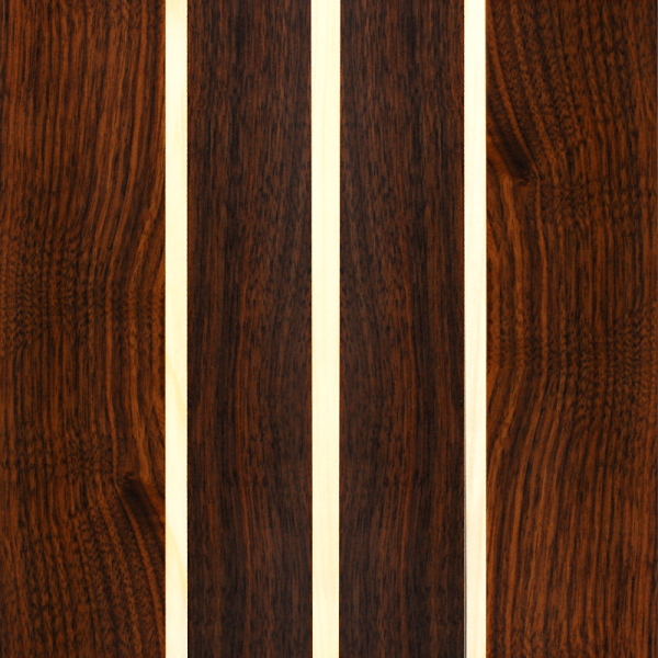 American Walnut with Maple Triple Stringer - Custom Wooden Veneer Skateboard