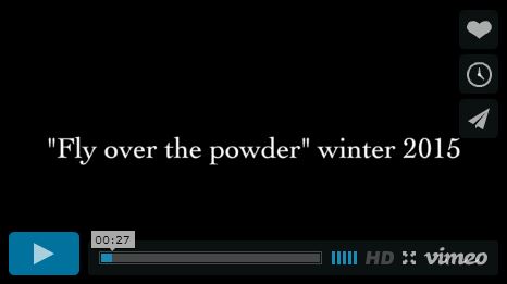 Fly over the powder snowboard video