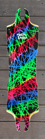 Pogo Sonder Design Skateboard roadkill neon streifen